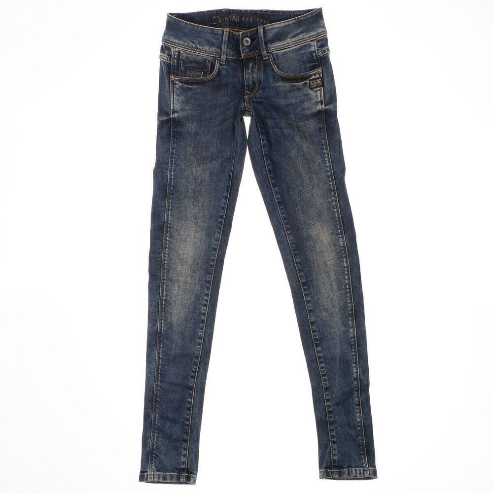 G Star Raw Midge Cody Skinny Jeans 24 (26x31) Womens Slim Fit Blue Stretch NWT